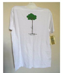 Ek-Go Green Organic Men's Short Sleeve T-Shirt, 100% Cotton, White, Size: XL